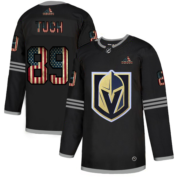 Vegas Golden Knights #89 Alex Tuch Adidas Men Black USA Flag Limited NHL Jersey